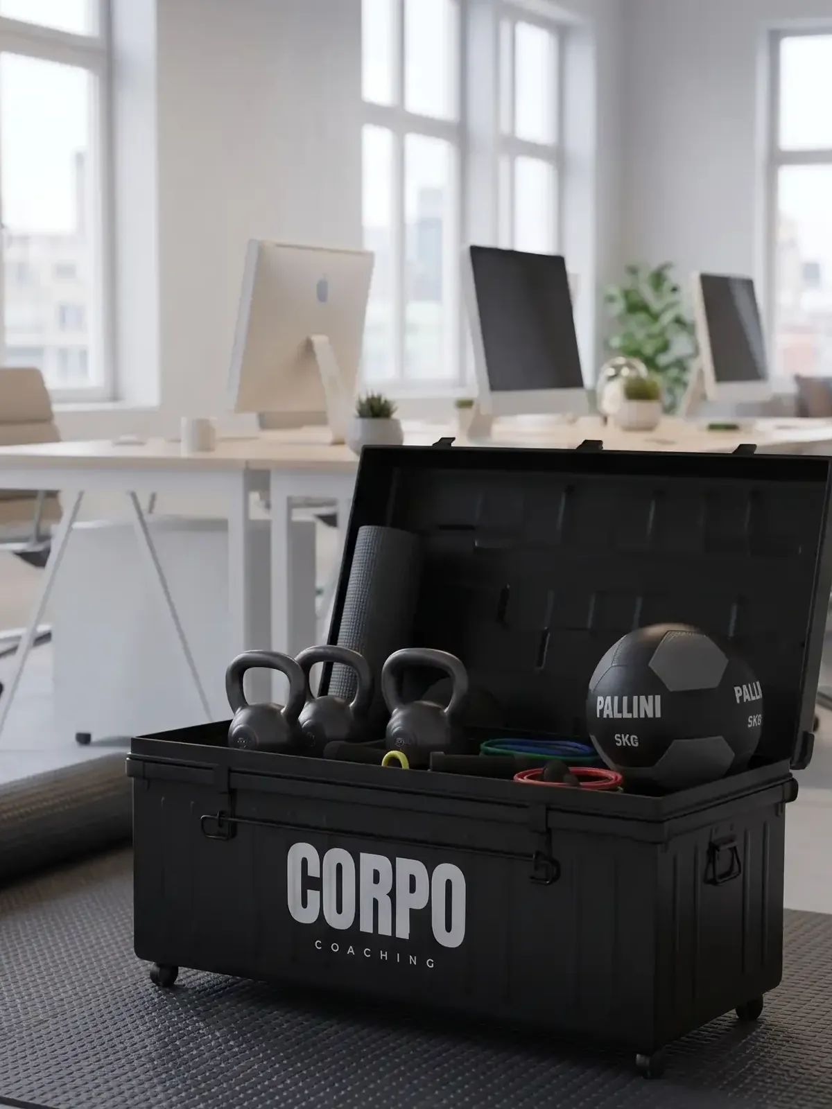 CORPO Mini Box, module compact de sport en entreprise